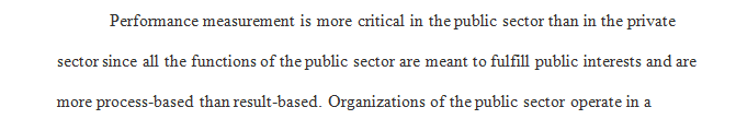 Is performance measurement more critical in the public sector than the private sector
