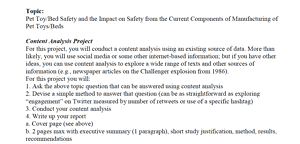 Pet Toy/Bed Safety and the Impact on Safety from the Current Components of Manufacturing of Pet Toys/Beds