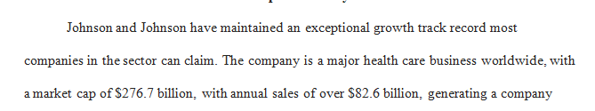 Strategic Audit on Johnson & Johnson Co.