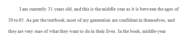 What Life Course stage are you currently in according to the textbook