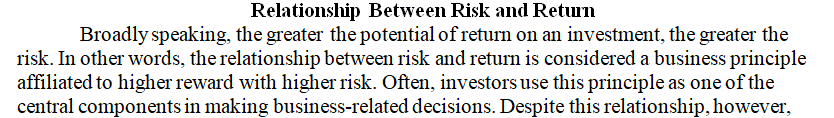 What is the basic relationship between risk and return and how is this reflected in the value of the firm’s stock