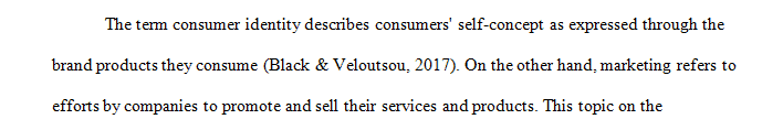 An essay about Consumer identity and why it is important in the field of marketing.