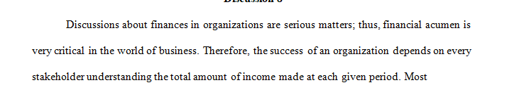 Consider the content of this class as they relate to financial acuity and managerial decision making.