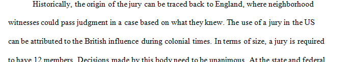 Explain different aspects of the Jury system