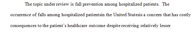 Fall prevention among hospitalized patients