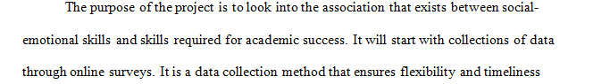 Investigating the relationship between social emotional skills and skills for academic success.