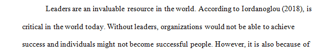 Reflect on an effective leader with whom you have either worked or are familiar