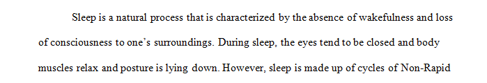 Review the material on the 5 stages of sleep cycles.