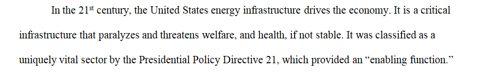 Select a specific critical infrastructure sector that you have an interest in and would like to direct attention towards.