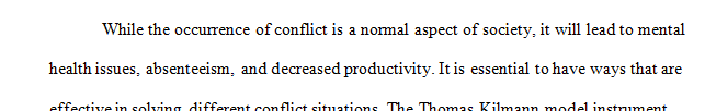 The five models of conflict resolution in the Thomas-Kilmann instrument