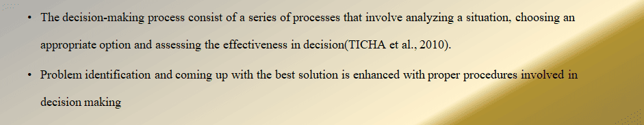 Various aspects of managerial decision-making