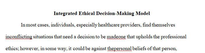 Apply the Park decision-making model the team used and the process used to arrive at your position.