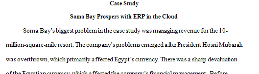 Describe the problem that Soma Bay encountered in this case study.