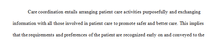 Develop a 3 page preliminary care coordination plan for a selected health care problem.