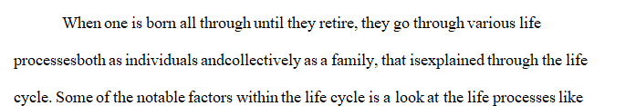 Discuss each of the seven family life cycles from the textbook