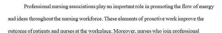 Examine the importance of professional associations in nursing
