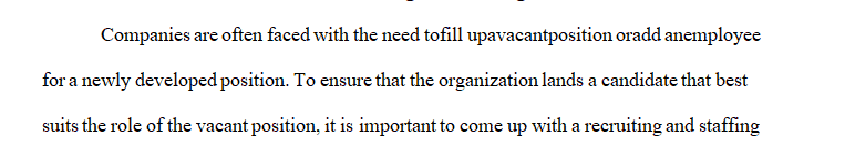 Explain what recruiting is and why it is important.