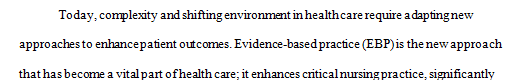 Exploring the use of evidence-based practice
