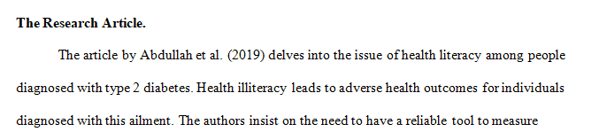 Identify a research or evidence-based article published within the last 5 years