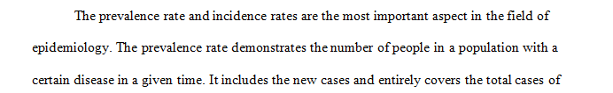 Incidence rates represent the new cases for a disease in a given population.