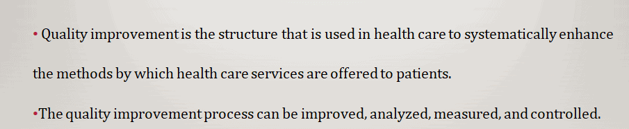 Integrate the five domains of quality to positively impact the provision of healthcare.