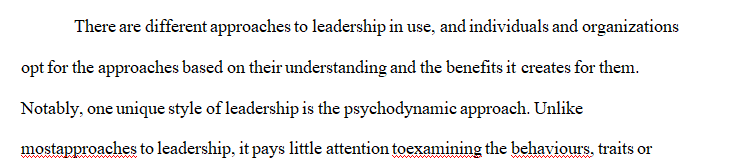 Review the three case studies onto which you can apply the psychodynamic lens