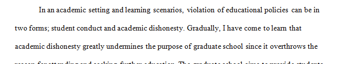 Think about how these types of situation might arise in your academic career.