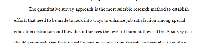 Create a brief summary of the quantitative or qualitative research methods that you have chosen to focus on.