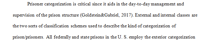 Discuss prison classification systems.  