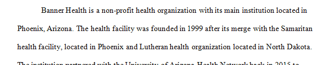 Research a health care organization or network that spans several states with in the United States