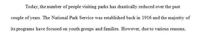 Suggest a strategy for getting younger people to attend national parks on a regular basis.