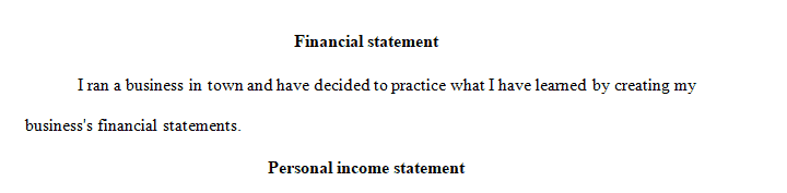 What do you think you would be able to infer from your completed statements