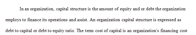 What exactly is the capital structure of an organization