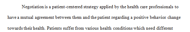 What part does negotiation play in patient education