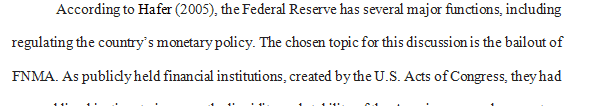 Write a 350- to 700-word analysis of 1 of the following corrective actions taken by the Federal Reserve as a result of the crisis