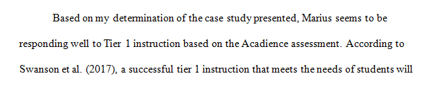 A special educator must have the ability of using data to make appropriate decisions for students regarding reading interventions.