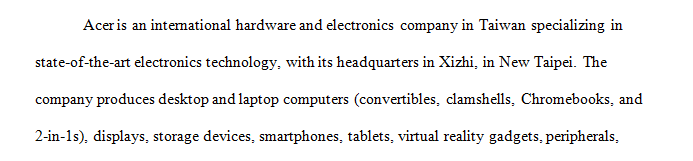 Compare the performance of Acer’s branded PC business and its contract manufacturing business BEFORE the company split.