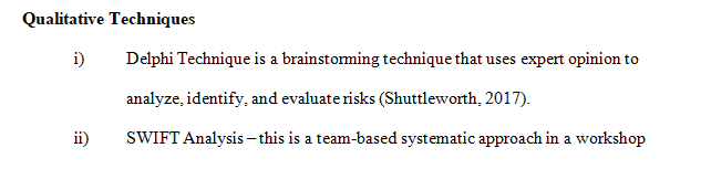 Explain techniques for quantitative risk analysis for selected critical IT function.