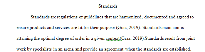 Explain the importance of having different standards throughout various departments.