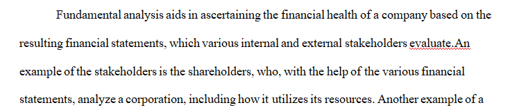 Prepare an eight- to ten-page fundamental financial analysis