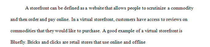 What are the major differences between virtual storefronts