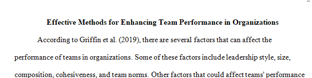 What does recent research suggest is an effective method to positively affect team performance