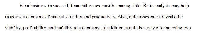 Write a 2-3 page paper in which you explain how ratios are used in business