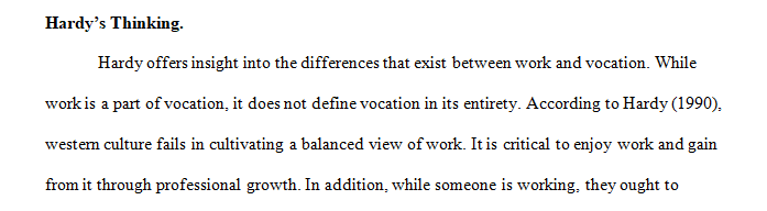 Briefly delineate your understanding of Hardy’s thinking, as well as your personal response