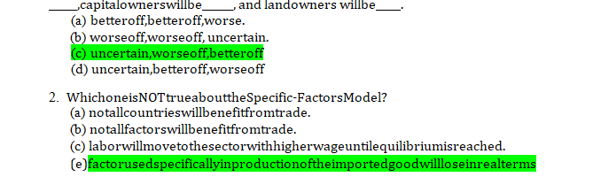 Consider the Specific Factor model with agricultural and manufacturing sectors.