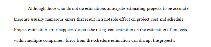 Provide Real Examples of Project Estimation Errors and Their Cause.