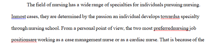 Provide a brief introduction of your desired career field.