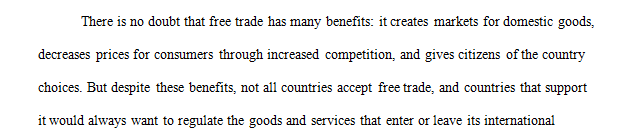 Select a country of your choice (other than Saudi Arabia) and discuss why the country imposes trade barriers