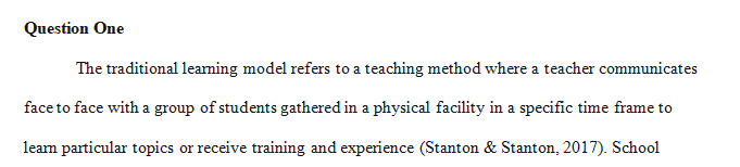 Teaching in higher education can be conducted in a traditional model or an online model.