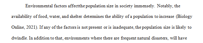 To what extent is a society’s population size tied to environmental factors